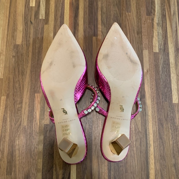 Kurt Geiger Pink Metallic Heels - Picture 10 of 14